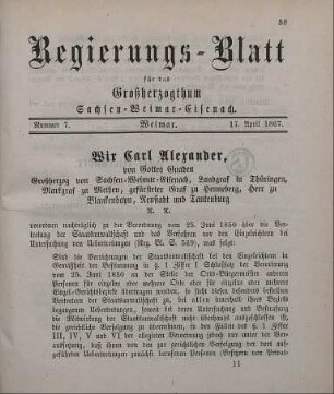 Nr. 7 : 17. April 1867