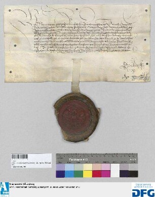 König Maximilian I. stellt der Stadt Nürnberg über die gewöhnliche Stadtsteuer Quittung aus.