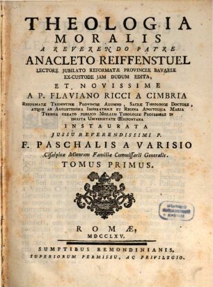 Theologia moralis, 1