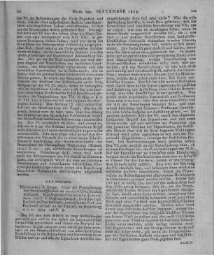 Sponeck, C. F.: Ueber die Veräusserung von Staatswaldflächen zu landwirthschaftl. Gebrauch. Heidelberg: Groos 1823