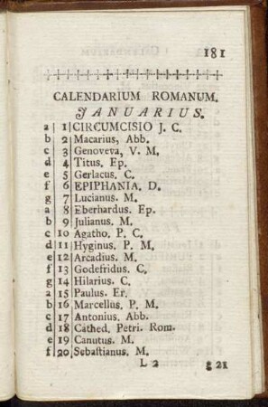 Calendarium Romanum.