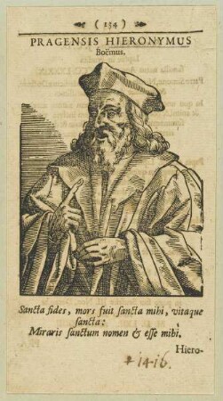 Bildnis des Hieronymus Pragensis