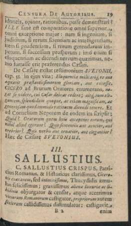III. Sallustius
