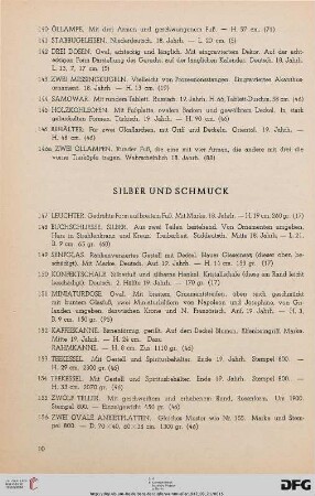 Silber und Schmuck (Nr. 147-164)