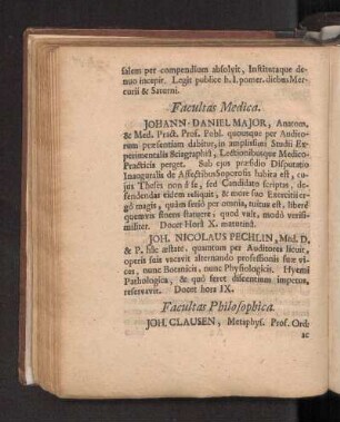 Facultas Philosophica.