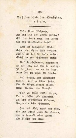 Auf den Tod der Königinn. 1810