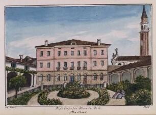 'Papadopolis Haus in Dolo' Aquarell