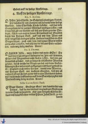 Auff die heiligen Aposteltage