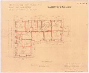 Neubau eines Wohnhauses für Staatsrat Gründgens im Bellevuepark, Berlin: Grundriss Dachgeschoss 1:100