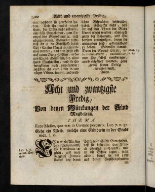 500-515, Acht und zwanzigste Predig.