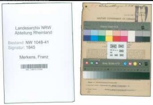 Entnazifizierung Franz Merkens , geb. 24.12.1897 (Polizist)