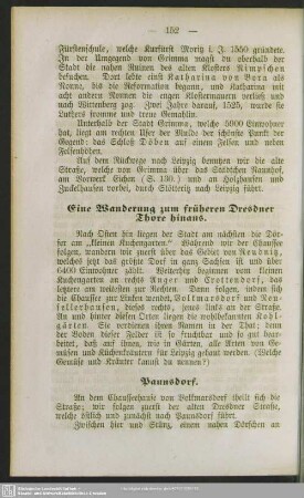 Eine Wanderung zum früheren Dresdner Thore hinaus