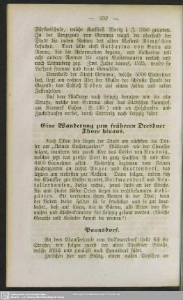 Eine Wanderung zum früheren Dresdner Thore hinaus
