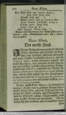 Fluor Albus. Der weisse Fluß