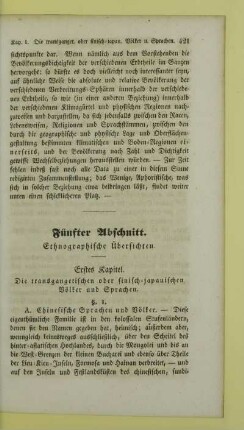 Fünfter Abschnitt. Ethnographische Übersichten