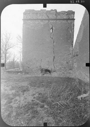 Ganzig-Kleinragewitz (Liebschützberg-Kleinragewitz). Turm der ehem. Dorfkirche