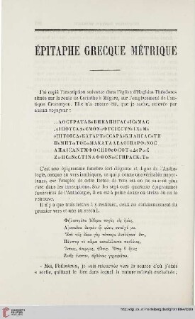N.S. 9.1864: Épitaphe grecque métrique