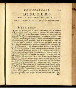 Discours Sur La Necessité D'Admettre Des Etrangers Dans Les Sociétés Litteraires.