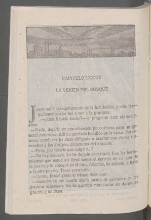 Capítulo LXXXIV - La Virgen del Bosque