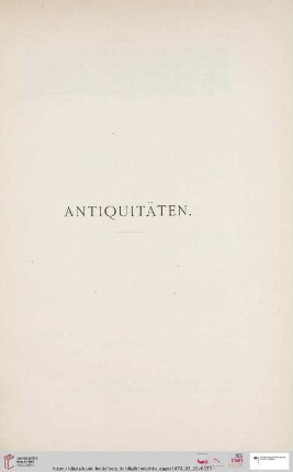Antiquitäten (Nr. 1 - 780)