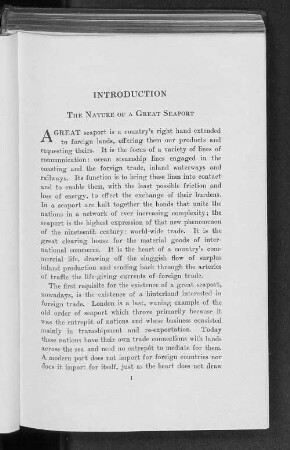 Introduction The Nature of a great Seaport