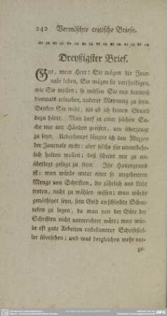 Dreyßigster Brief