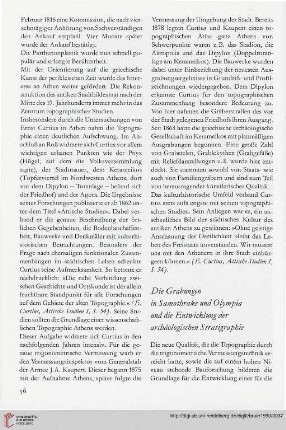 Die Grabungen in Samothrake und Olympia und die Entwicklung der archäologischen Stratigraphie