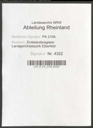 Sterberegister Solingen