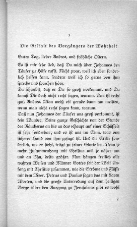 1. Die Gestalt des Vorgängers der Wahrheit