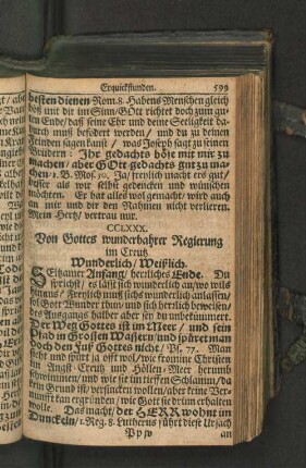 CCLXXX. Von Gottes wunderbahrer Regierung im Creutz. Wunderlich/ Weißlich.