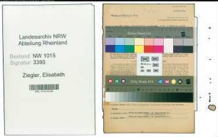 Entnazifizierung Elisabeth Ziegler , geb. 01.10.1902 (Verwaltungsangestellte)