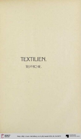 Textilien. Teppiche (Nr. 512-523)