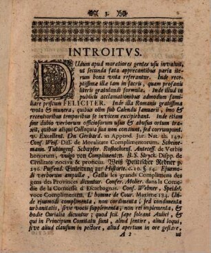 De praemiis nuntiorum, vulgo vom Botten-Brod