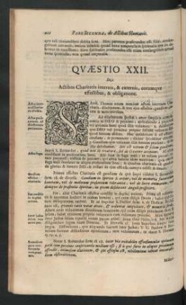 Quaestio XXII. De Actibus Charitatis internis, & externis, eorumque effectibus, & obligatione.