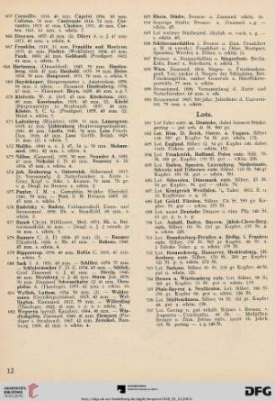 Lots (Nr. 691-707)
