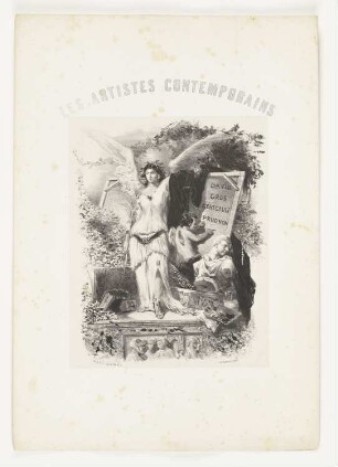 Genius der Künste, Titelblatt aus: "Les artistes contemporains", Band 2, Paris 1848