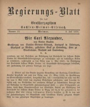 Nr. 12 : 9. Juli 1870