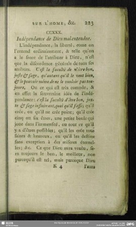CCXXX. Indépendance de Dieu mal entendue
