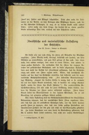 Idealistische und materialistische Auffassung der Geschichte : (Schluß)