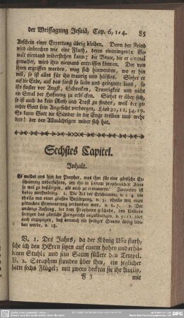 Sechstes Capitel