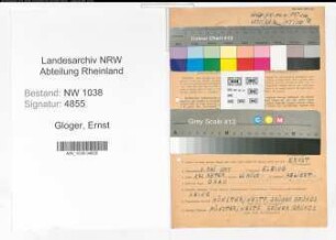 Entnazifizierung Ernst Gloger , geb. 05.05.1900 (Kraftfahrer)