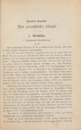 Zweites Kapitel. Der preußische Staat
