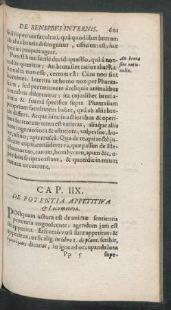 Cap. IIX. De Potentia Appetitiva & Locomotiva