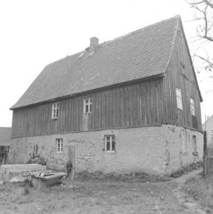 Altenhain (Trebsen/Mulde-Altenhain), Trebsener Straße 1. Wohnhaus (wohl 1. H. 19. Jh.). Hofansicht
