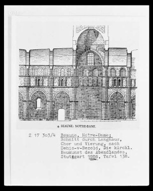 Beaune, Kirche Notre-Dame, Langhaus, Chor und Vierung