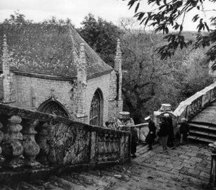 La Faouët. Sainte-Barbe (1489/1512). Teilansicht von einer Treppenanlage