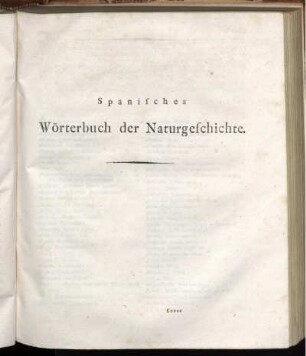 Spanisches Wörterbuch der Naturgeschichte.