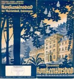 Reiseführer für den Kurort Konstantinsbad mit Kurpreisliste