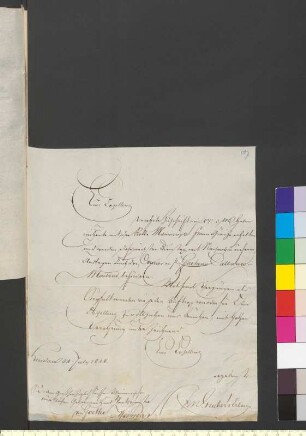 Brief von Grubers Erben, Johann Martin an Goethe, Johann Wolfgang von