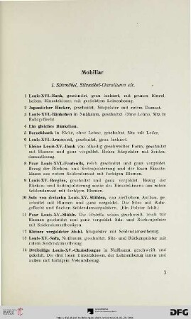 Mobiliar (Nr. 1-148)